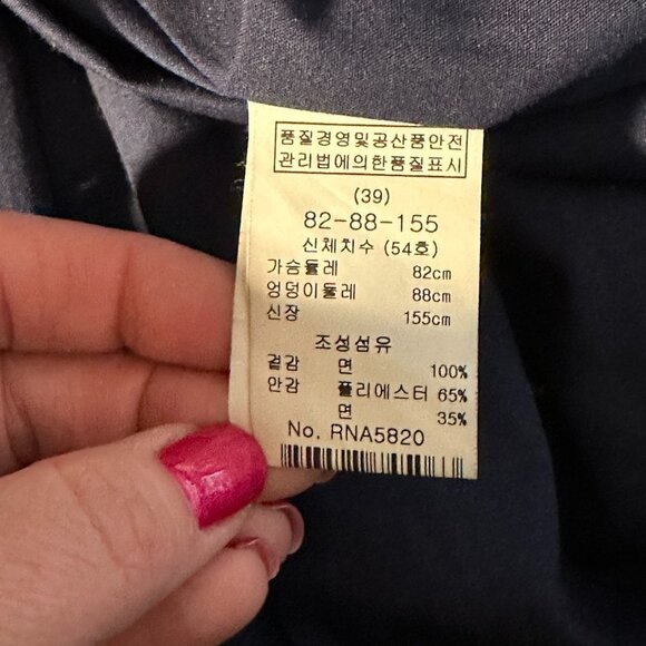 Women's S Reneevon Korea Version Fashion Dress Full Button Up Navy Circle Print - Picture 8 of 10